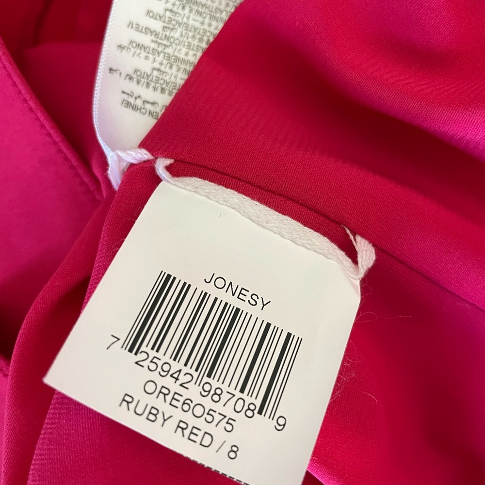 BCBGMaxAzria Jonesy Dress. Ruby Red Size 8 One Shoulder Cocktail Dress. NWOT. - Picture 6 of 7